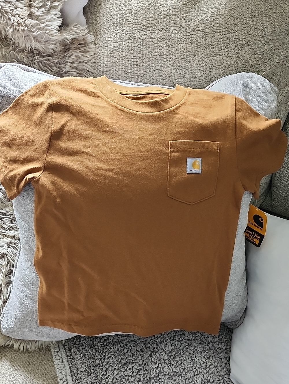 Carhartt Kids' Caramel Brown Short Sleeve Pocket Tee